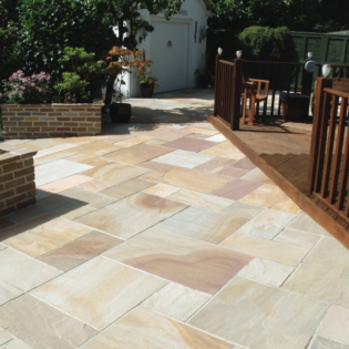 Luxury Stone Patio with General cleaner applied