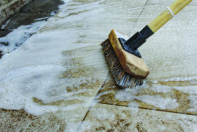 Pavetuf Porcelain Cleaner Being Applied Copy