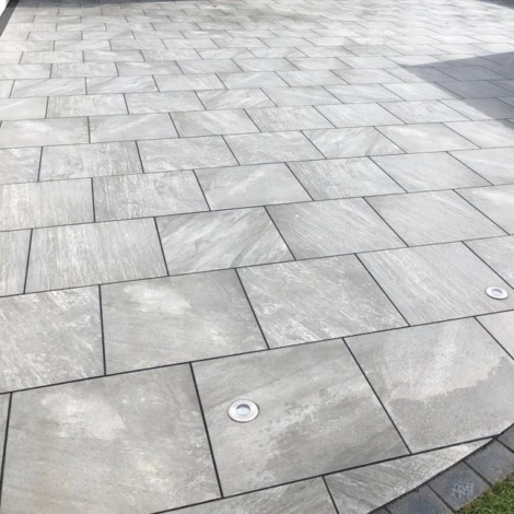 Anno Grafite (Graphite) Vitrified Porcelain Paving Slabs - Vitripiazza