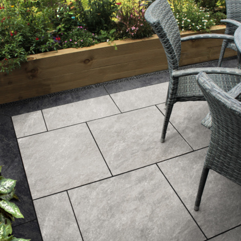 Grey Porcelain Paving Tiles (Cava Quartz Lucenta) - Vitripiazza ...